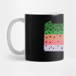 Trout Fishing Rainbow Trout Pattern Pennsylvania State Map Mug